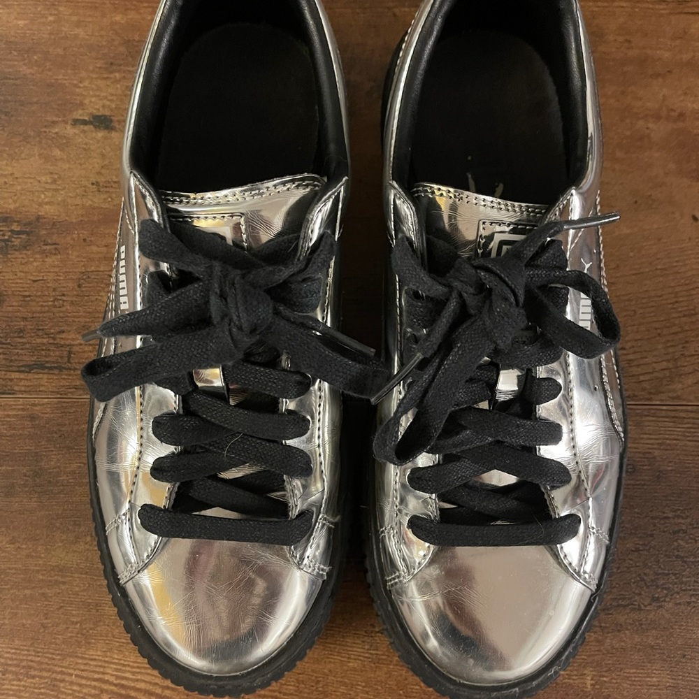 Limited Edition Silver Metallic Puma Sneakers